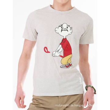 Lustige Karikatur gedruckte Art- und Weisemann-Großhandelskundenspezifisches Baumwollsommer-T-Shirt